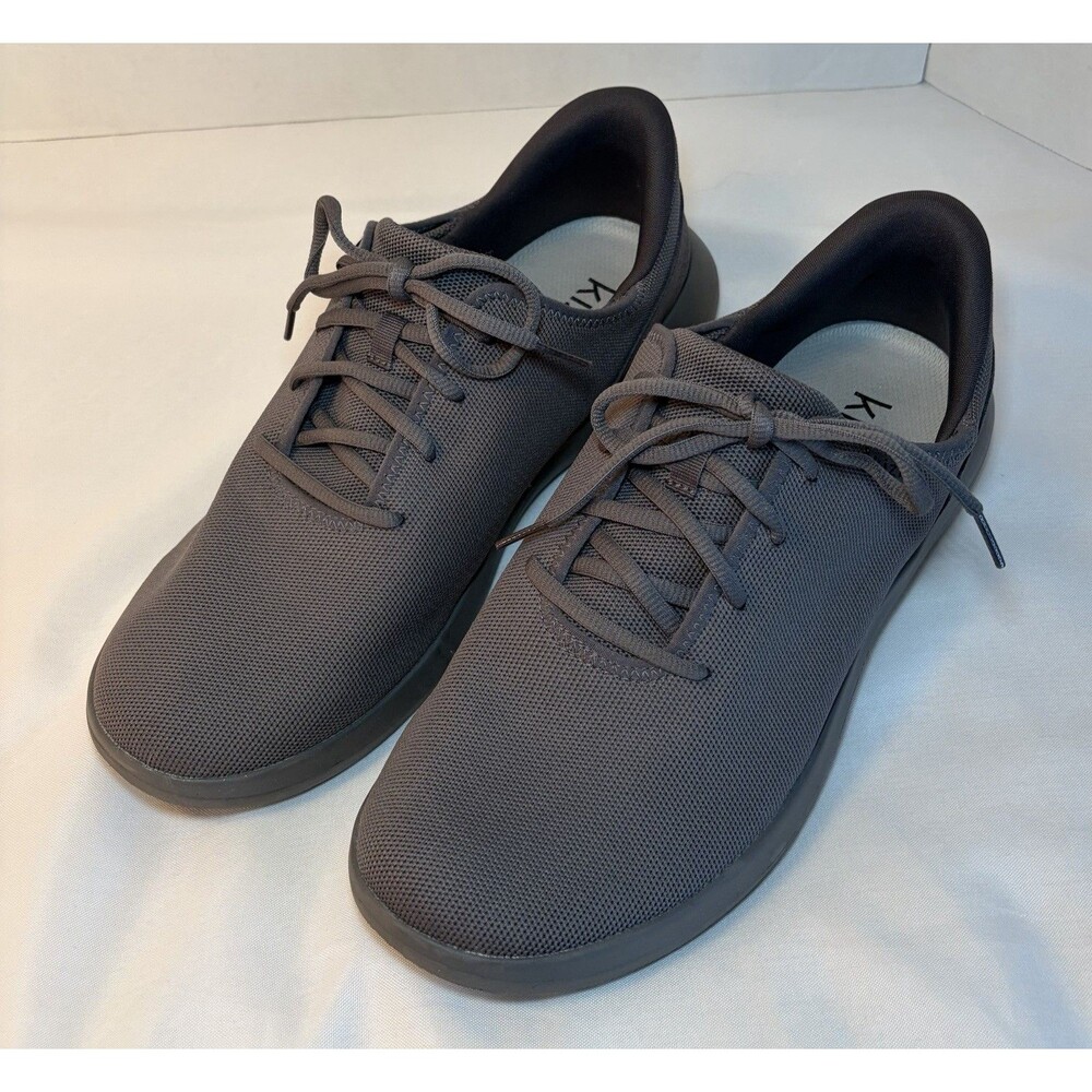 KIZIK Madrid Eco Knit Men's Gray Hands Free Sneakers Size 13 Wide Shoes Comfort